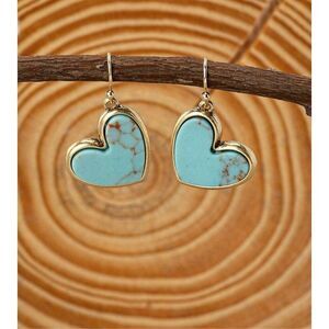 Turquoise Heart Earrings
